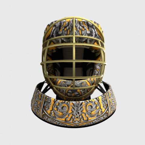 Helmet With Neck Protection Pattern Design