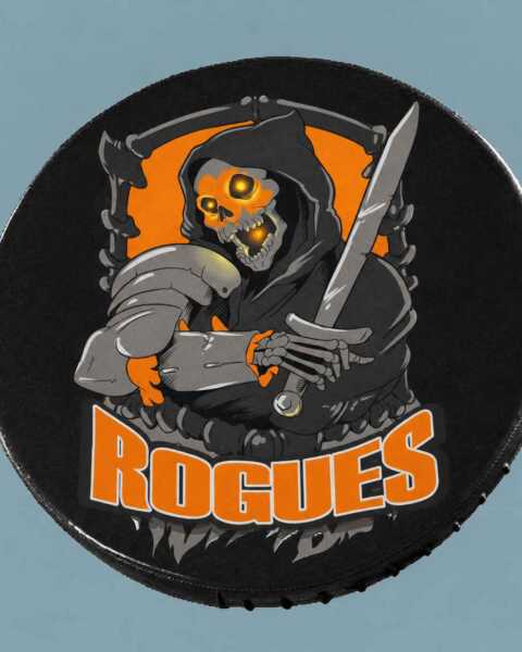 Round Shield with emboidery team logo Rouges