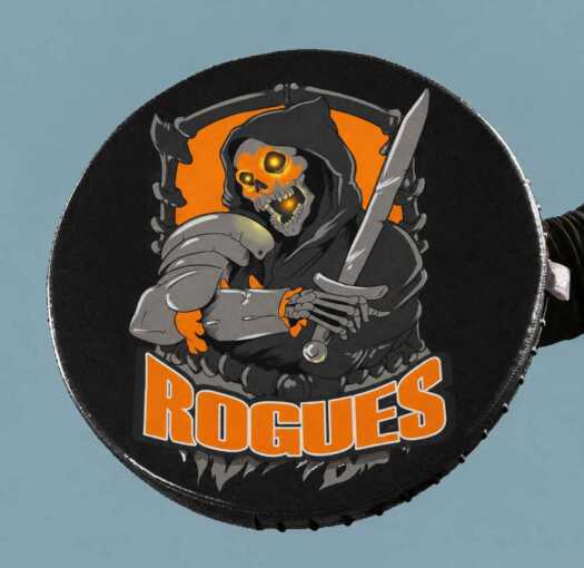 Round Shield with emboidery team logo Rouges